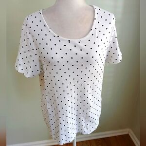 2/$15 White Stag Cotton Short Sleeve Polka Dot T Shirt